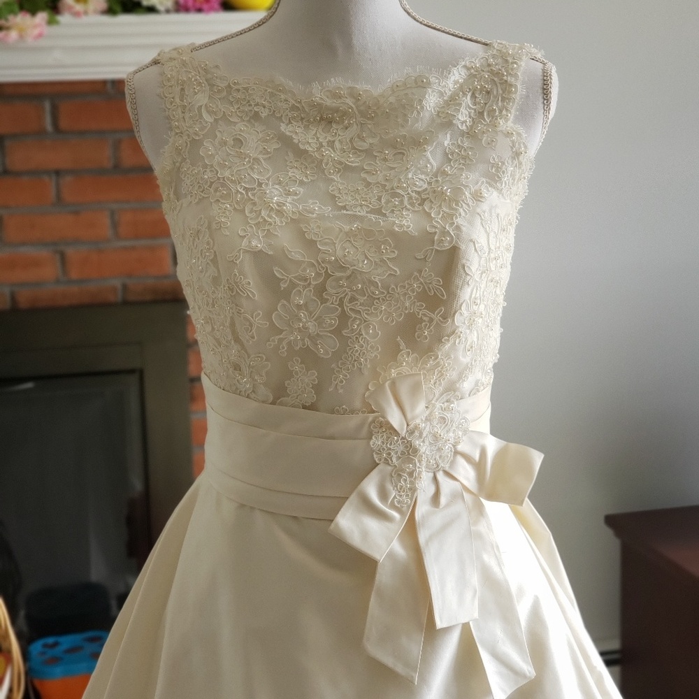 Paloma Blanca Silk Wedding Gown